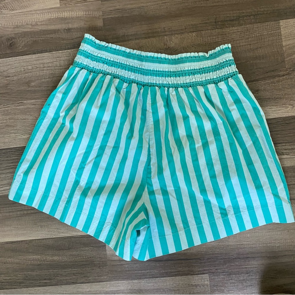 Striped Teal and White Shorts size S - Picture 3 of 10